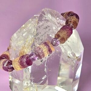 Natural Flourite Stretch Bracelet 5.5cm (Diameter)